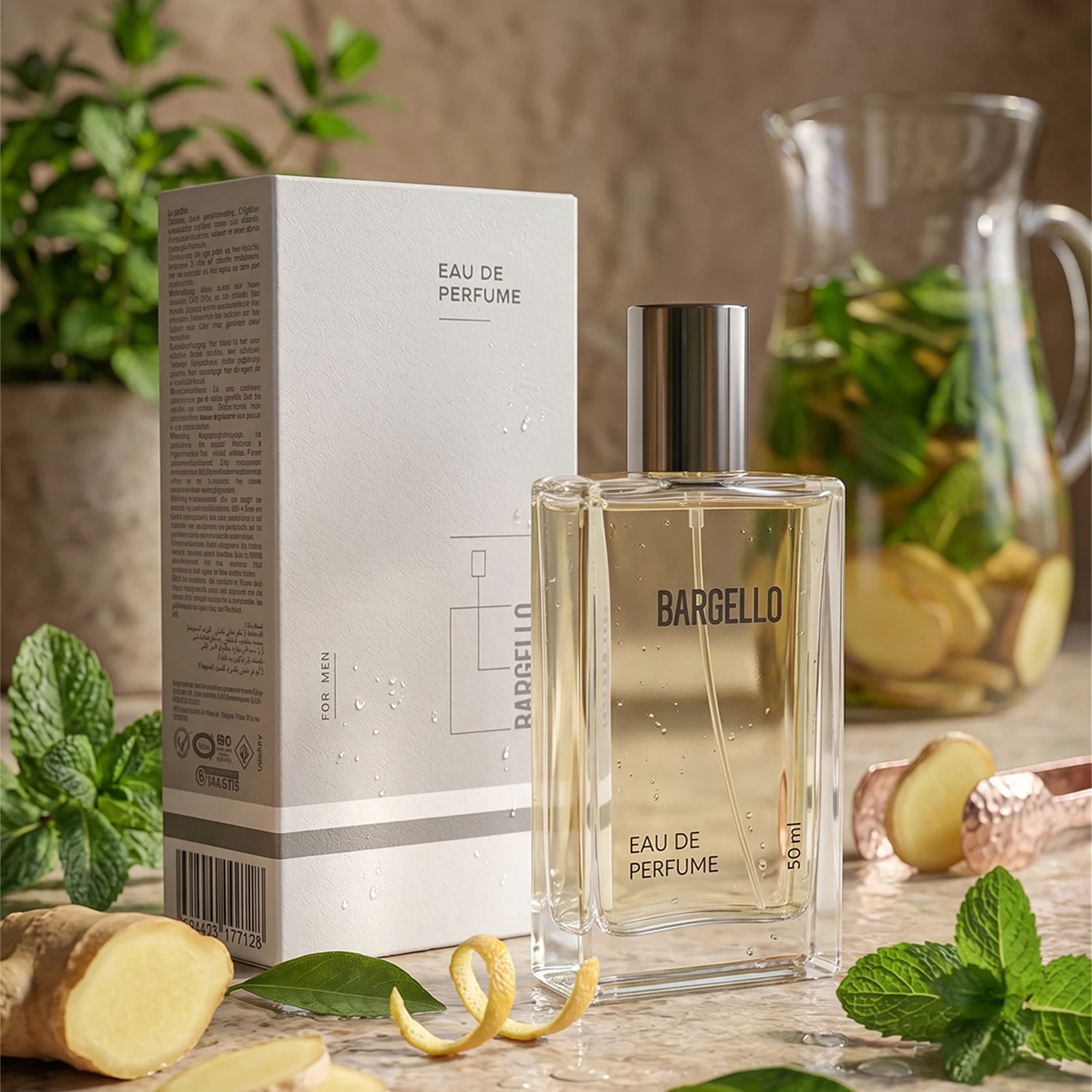 Bargello 618 parfum homme 50 ml Eau de Parfum fraîche et aromatique inspirée de 212 VIP